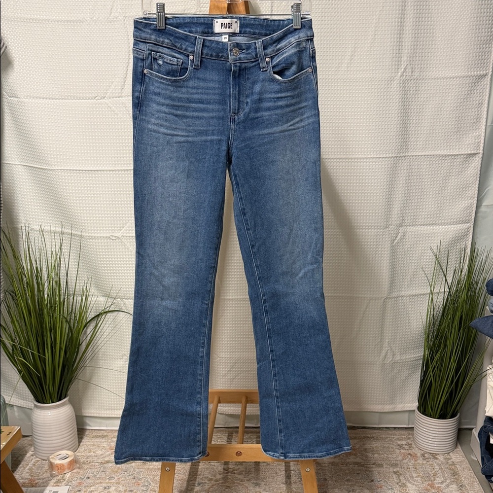 PAIGE Women's Flare Blue Jeans